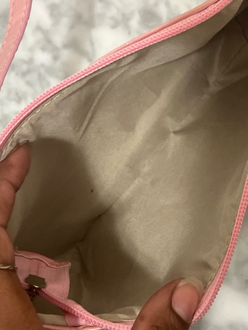 Pink Croc-Embossed Mini Shoulder Bag - Picture 6 of 7